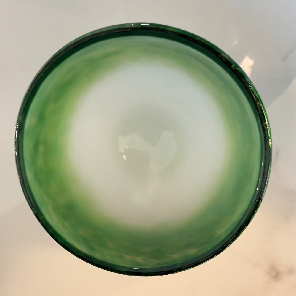 GLASSYBABY Magnificent Hand Blown Glass Votive Candle Holder Green Blue 3.5" NEW - Picture 7 of 13